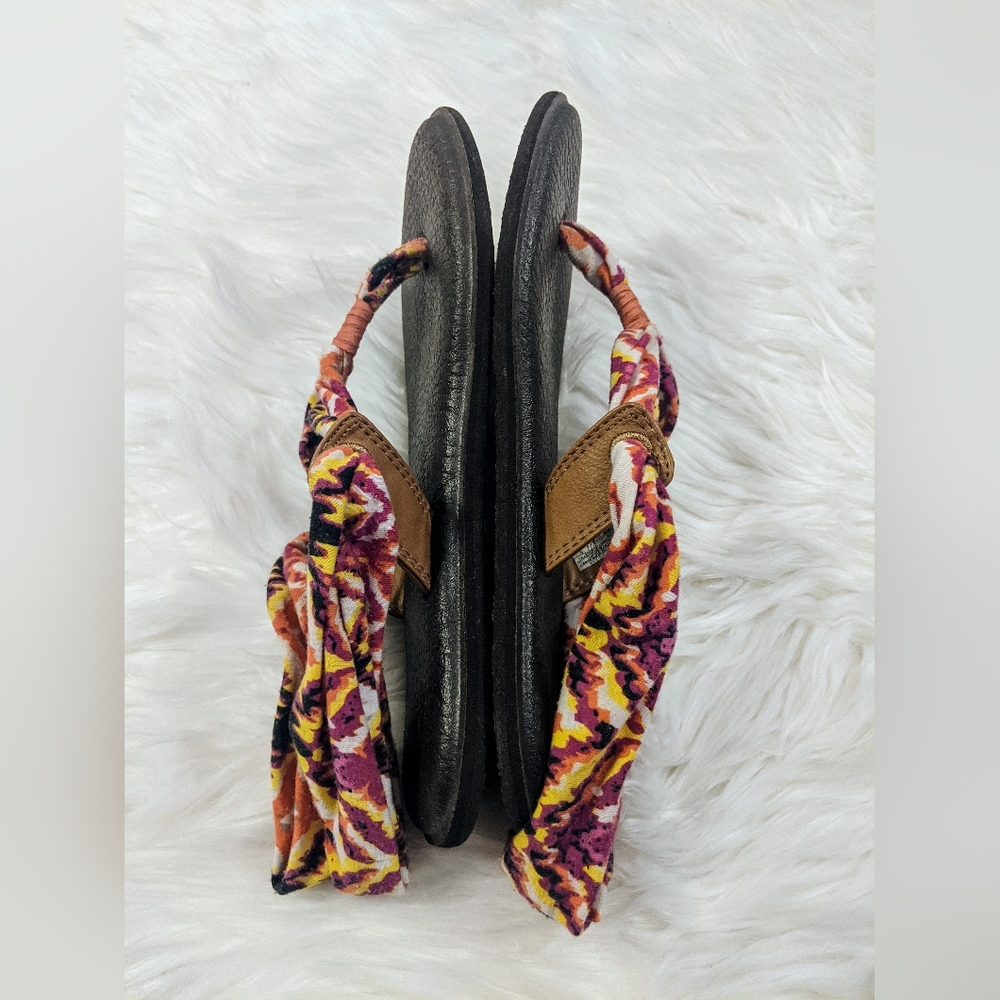 Sanuk Yoga Sling Tie Dye Print Yoga Mat Sandals Sz 9 - Picture 3 of 8